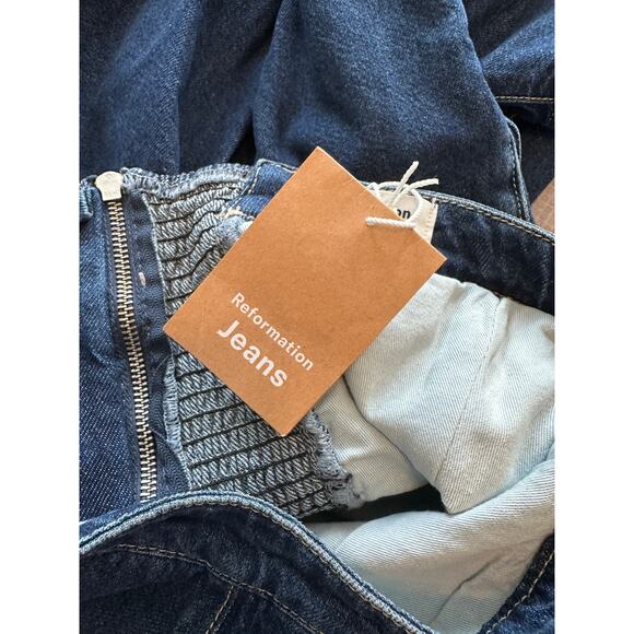 Reformation Eva Denim Jumpsuit Size 2 NWT - Picture 11 of 13